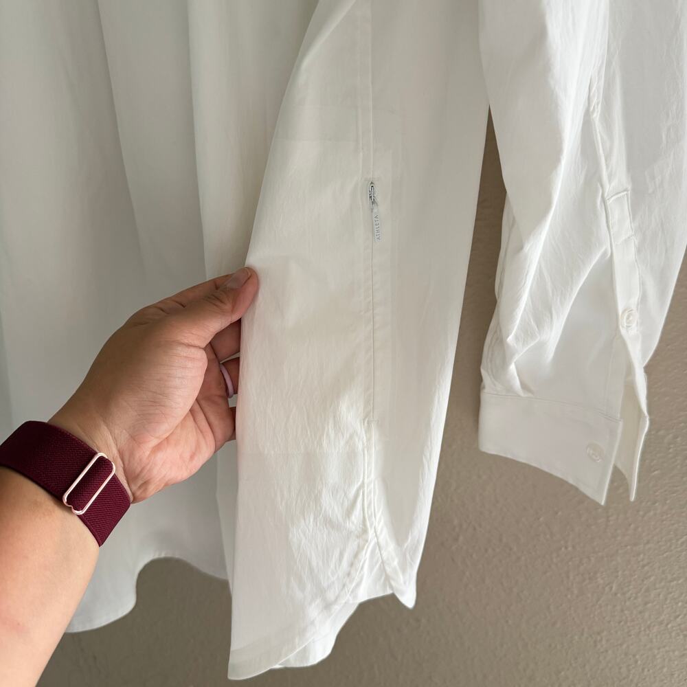 Athleta Oversized Poplin shirt in White - Picture 8 of 10